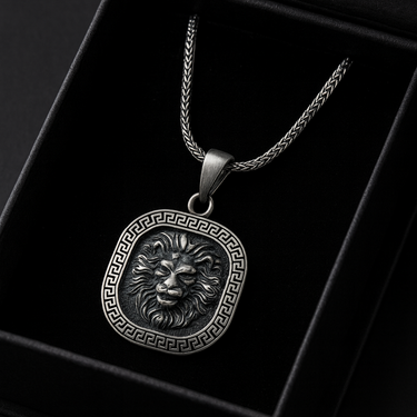 .950 Silver Maned Lion Necklace – Rustic and Handcrafted Inspiration